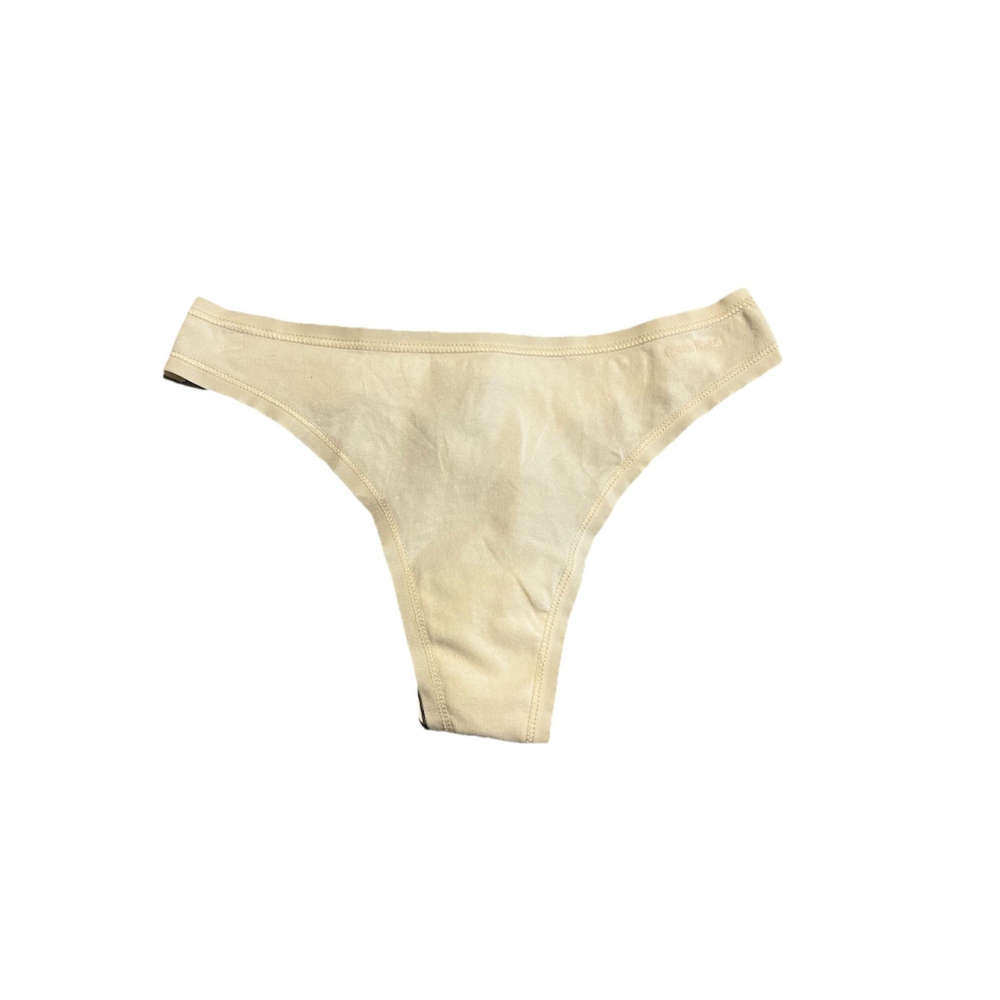 Organic Basics White Thong Panty Womens Size Small NWT